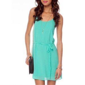 Naked Zebra emerald green racerback strappy dress szS